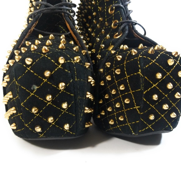 Jeffrey Campbell Women Stud Platform Booties 8.5 - Picture 3 of 8